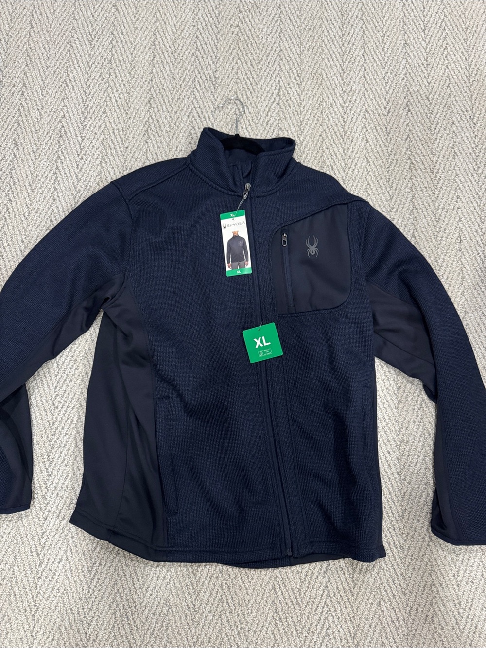 Spyder Men’s Navy Full-Zip Midweight Jacket